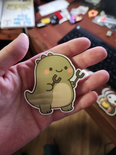 Unstoppable T - rex Dino Sticker – Cute Dinosaur Vinyl Sticker - Sticker - Charm and Char